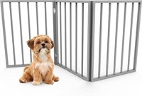 Wooden Pet Gate- Foldable 3-Panel Indoor Barrier