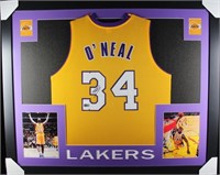 Autographed Shaquille O'Neal Custom Framed Jersey