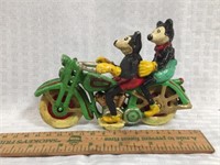 Cast Iron Mickey Mouse & Motorcycle