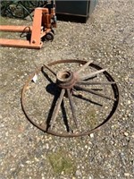55) Old wagon wheel