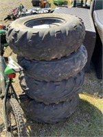 141) 2- 25x10x12, 2-25x11x10 4wheeler tires