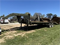 933) 20ft GN trailer w/winch & dovetail- needs