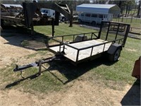 1073) 4'5"x10' trailer w/ramp - TITLE