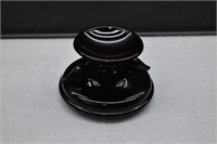 Art Deco Black Amethyst Seal Candle Holder