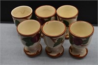 Set of 6 Franciscan Apple Egg Cups