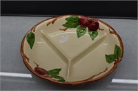 FRANCISCAN APPLE ROUND 3 PART DIVIDED RELISH DISH