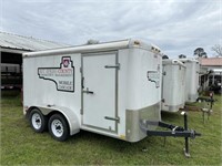 1397) 7'x14' enclosed trailer w/ pushup lights