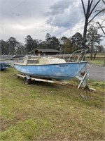 1391) 22' Sail boat & trailer