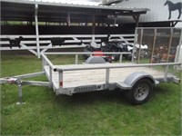 1642) 6.5'x10' trailer, drop down sides w/ ramps,