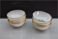 Lot of 10 Fire King Anniversary Rose Serving Bowls