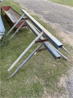 1630) 6' galvanized saw horses