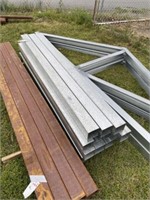 1565) 15- 4" sq tubing 6' galvanized