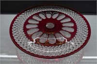 Westmoreland Waterford Ruby Cake Plate Stand