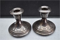 2 Gorham Silver Plated Candlestick Holders, heavy