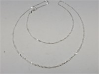 22" Silver Chain Necklace Stamped 925