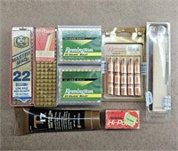22LR Ammo, 50cal Muzzleloader Projectiles +
