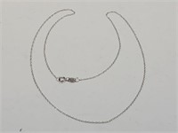 18" Sterling Silver Chain Necklace Made Italy
