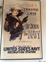 (3 PCS) FEMALE  NAVAL RECRUITING WALL ART