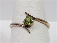 Peridot Sterling Silver Ring Size 9