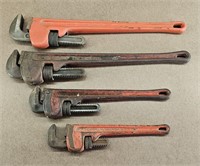 4pc Rigid & Husky Pipe Wrenches