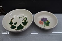 2 Bowl Incl:Franciscan & California Ivy Poppytrail