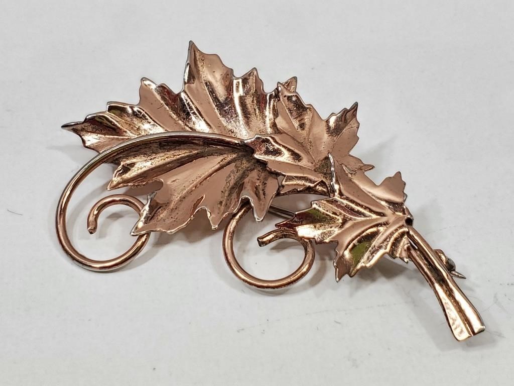 Sterling Silver Brooch Signed CORO