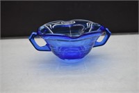 Hazel Atlas Moderntone Blue Ruffle Soup Bowl