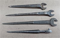 3pc Spud Wrenches & 1 Spud Ratchet