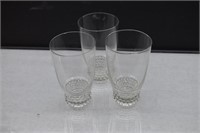 3 Duncan & Miller Teardrop Iced Tea Glasses