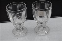Pair of Fostoria Sunray Water/Wine Glasses