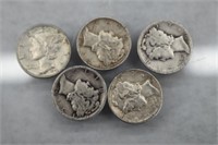 Mercury Dimes (5) | 90% Silver Coins