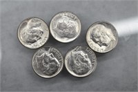 Silver Roosevelt Dimes (5) | 90% Silver Coins