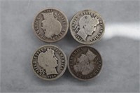 Barber Dimes (4) | 90% Silver Coins