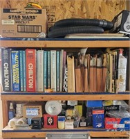 Misc Garage Items on Shelves