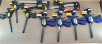 11pc Carpenter Clamps - various sizes