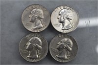 Silver Washington Quarters (4) | 90% Silver Coins