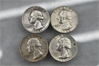 Silver Washington Quarters (4) | 90% Silver Coins