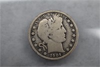 1904 Barber Half | 90% Silver Coin