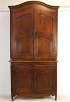 Early 19th c. French Pine 2 pc. Cabinet