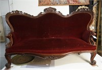 Victorian Circa 1870 Mahogany Parlor Sofa