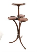 Unusual antique mahogany multi tiered stand