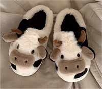 Womens Size 6.5-7 Cute Cow Slippers