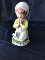 Vintage Young Girl Praying Porcelain Figurine