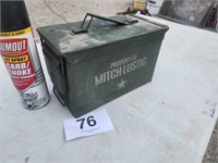 Metal ammo box.