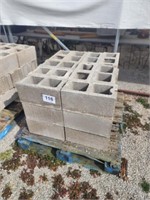 30  concrete blocks on pallet.