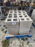 30 concrete blocks on pallet.