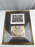 Pickup only Framed Patriotic founding Fathers