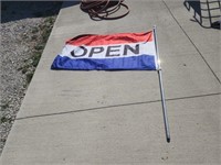 5'X3'  Open flag & pole.