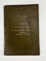 1886 Addresses Statue of James Garfield Ohio book