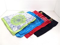 4 scarves bandanas square